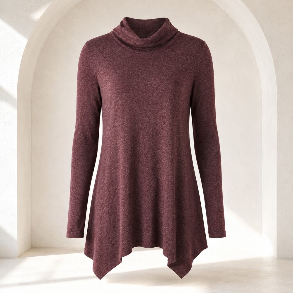 Apt 9 soft plum burgundy turtleneck - medium